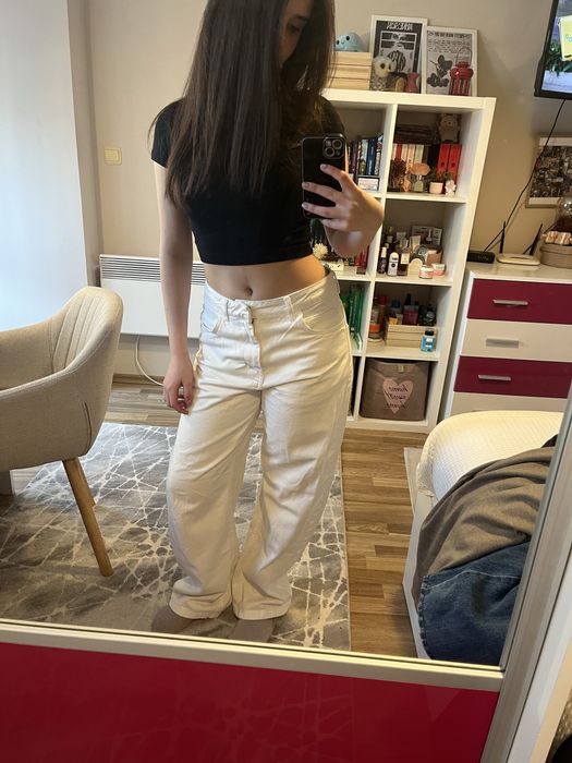 Бели дънки ЗАРА