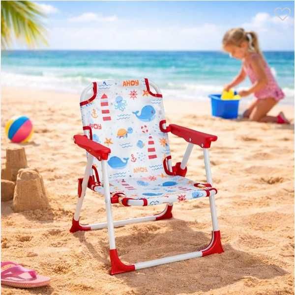 Детски стол Mercado Trade, Метален, Сгъваем, Кит, Цветен