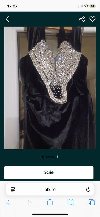 Rochie de ocazie catifea cu pietre