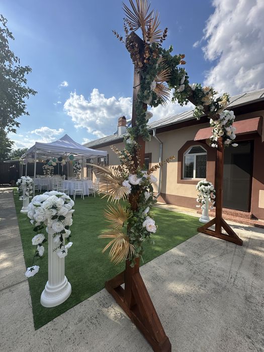 Cort eveniment/masa gatit mireasa/busturi/oglinda foto/accesorii nunta