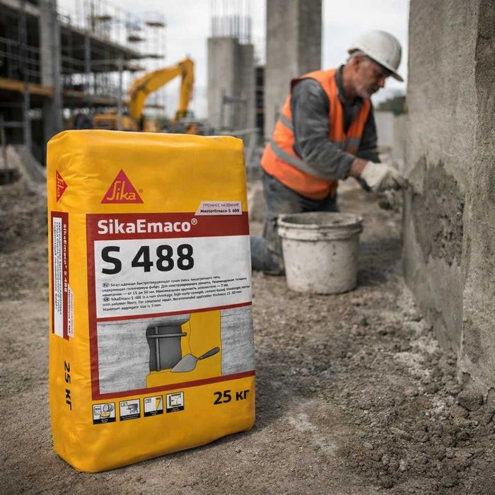 SikaEmaco S 488  remontniy smes (MasterEmaco S 488) ремонт бетона