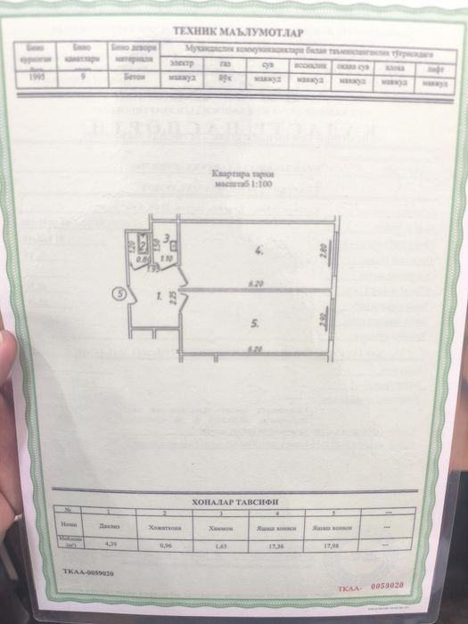 Sergeli tumani Quruvchilar mavzesi 2/2/9 xonadon sotiladi.