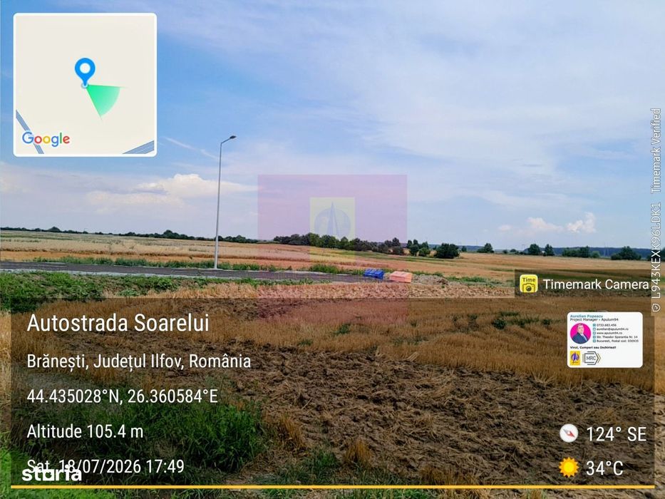 Branesti - teren 13k mp langa autostrada A2