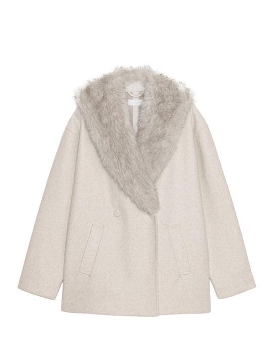 Елегантно преходно  палто и елек с каракул  Zara