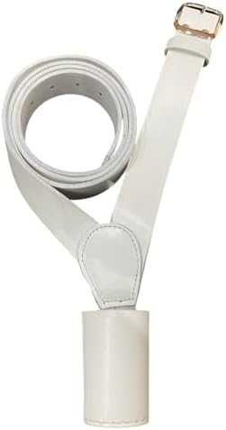 Нов Презраменен държач за знаме естествена кожа бял колан за флагщок през рамо регулируем