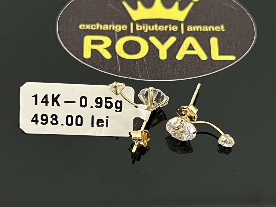 Bijuteria Royal CB : Cercei dama aur 14k  0,95 grame