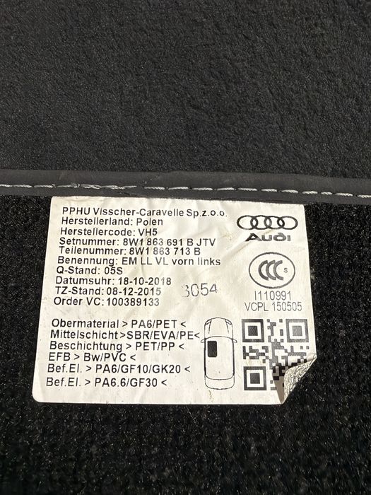 Set covorase audi a4 b9 8w