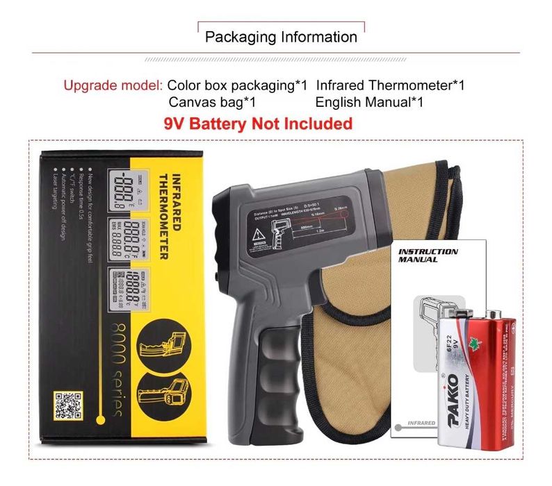KAEMEASU KM-IT1300 Пирометр -50 -1300 лазерный инфракрасный термометр
