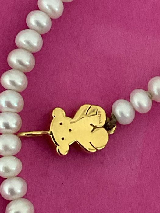 Colier aur 18 k si perle naturale Tous