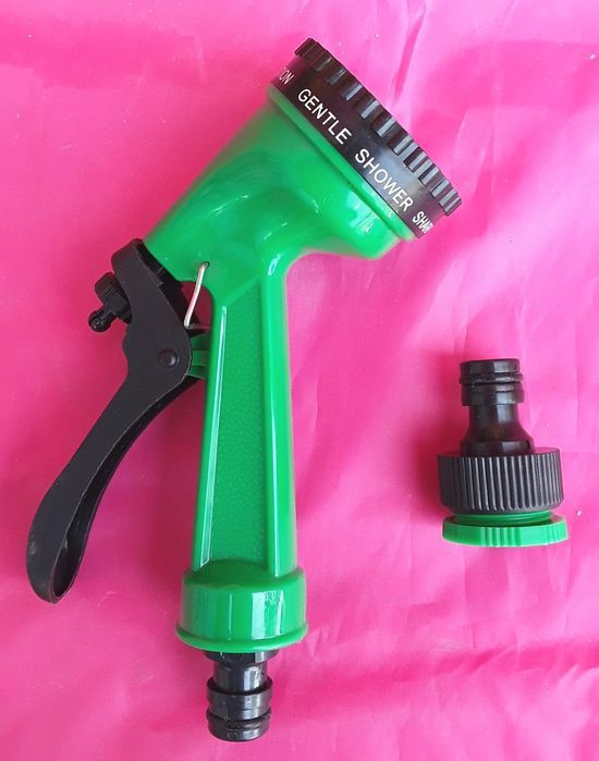 FURTUN PLAT 15 m cu tambur, pistol 4 functii si conectori NOU - 90 Lei