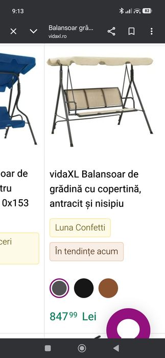 Vând balansoar de grădină