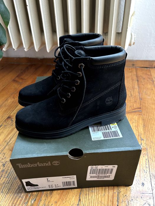 Дамски черни боти от набук Timberland Hannover Hill 38 номер