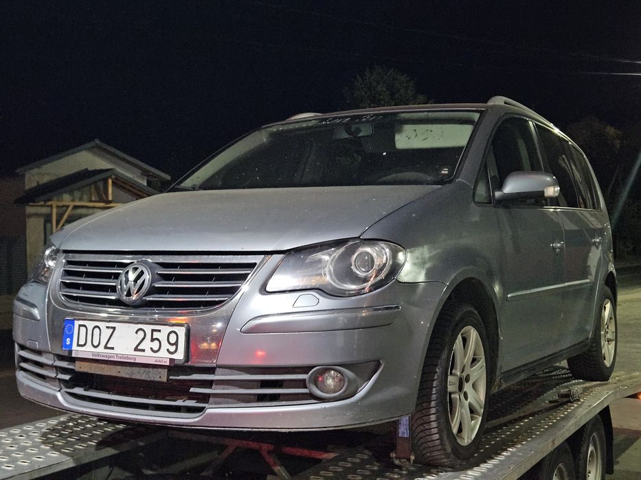 Bot Parte Fata VW Touran Facelift FL 2.0 TDI BMM Bara Far Faruri Capota Aripa aripi Grila Pachet fata completa Tragar Radiatoare electroventilatoare