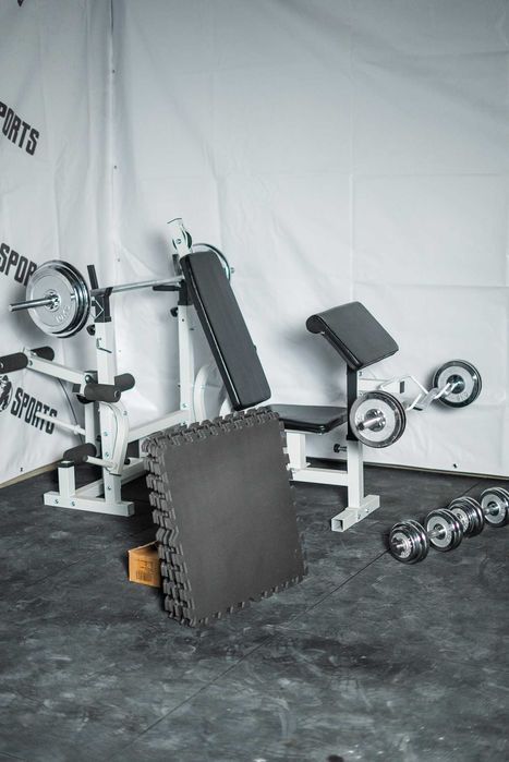 Banca Multifunctionala + Set De Greutati 120 Kg 30/31mm Cu Cromate