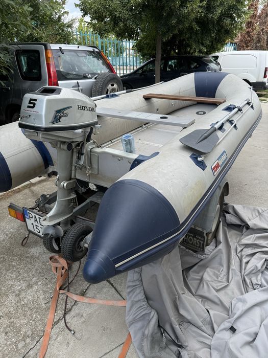 Лодка Tohamaran 3,80м с 5кс 4т мотор и колесар