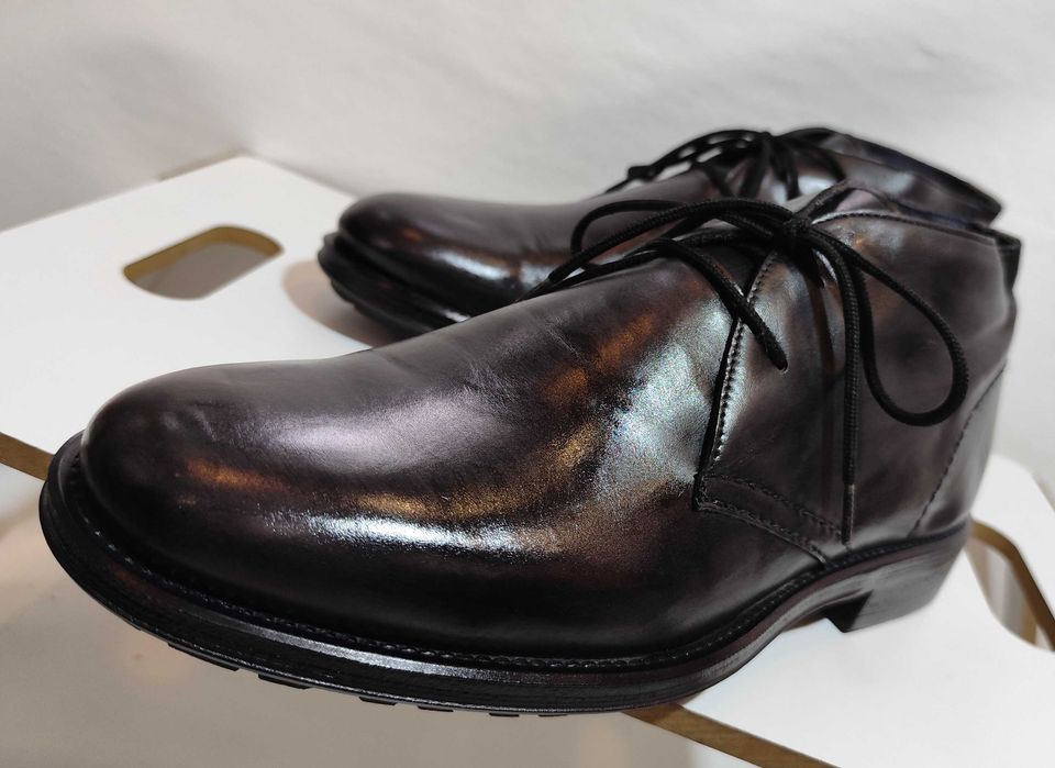 Ghete chukka 43 43.5 plain toe Lavoratione Artigianale piele naturala