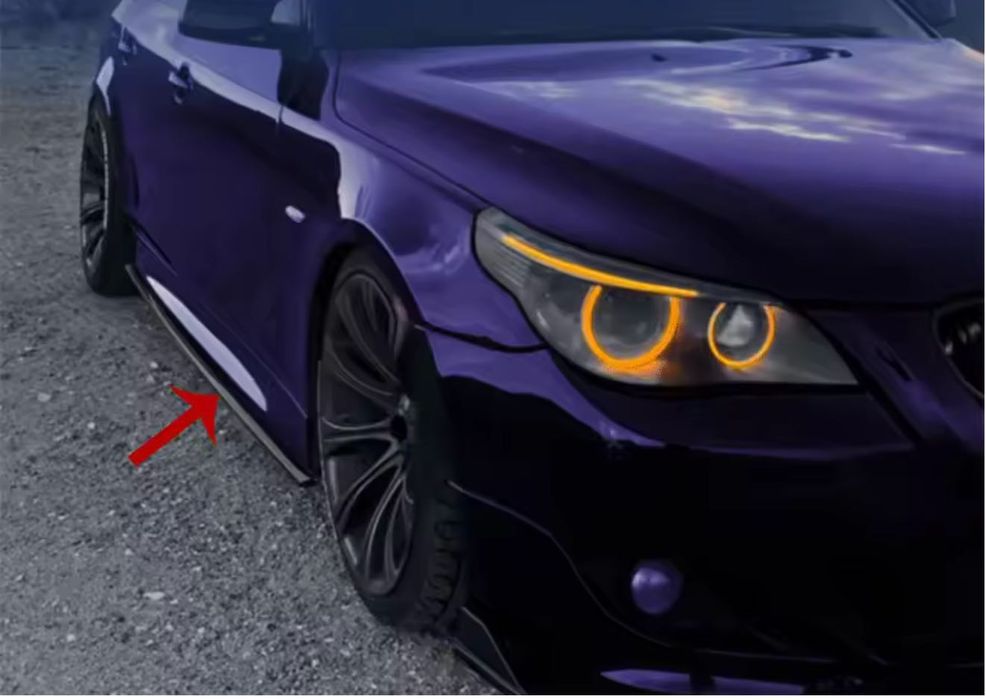 Prelungire praguri M-Perf BMW seria 5 E60 E61 (2003-2010) negru lucios