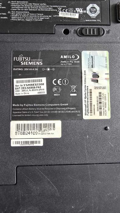 Laptop Fujitsu Siemens AMILO PA 1538 DEFECT
