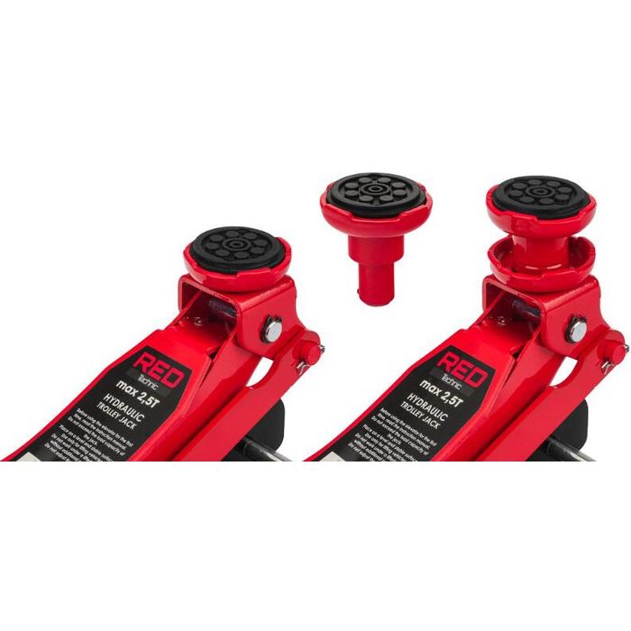 Cric hidraulic tip crocodil 2.5 tone, cu garda joasa, 85 mm-360mm, Red