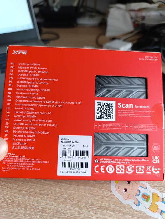 Memorie desktop DDR4 XPG Spectrix D41 2 x 8 Gb Pc4-25600