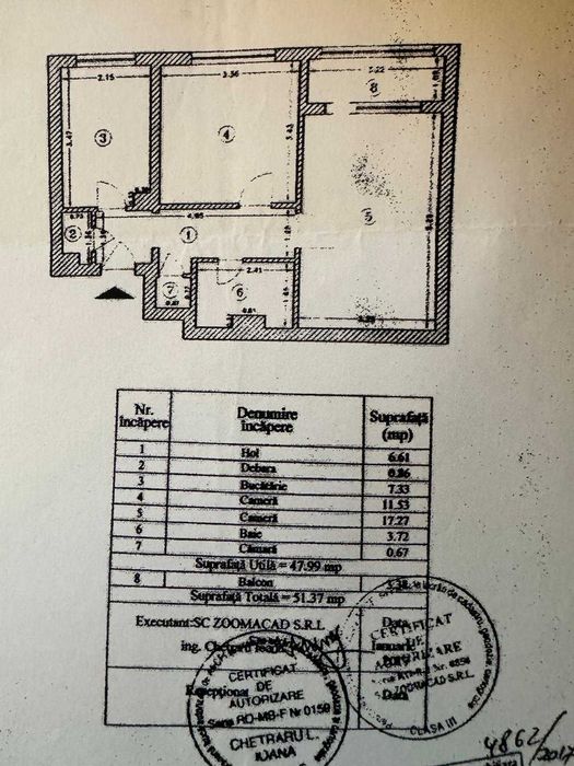 Vanzare apartament 2 camere Pacii decomandat - proprietar