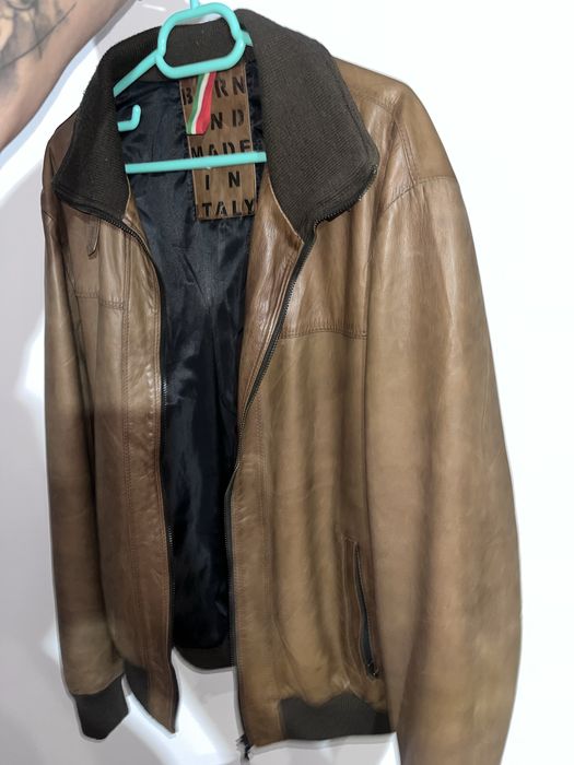 Geacă de piele naturală Vera Pelle – Italia, culoare maro