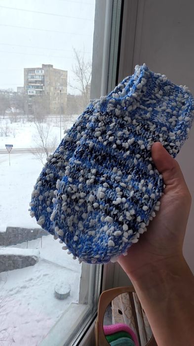 Вязаные следки-тапки