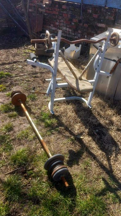 Лежанка с 2 лоста, 2 лоста гири и тежести