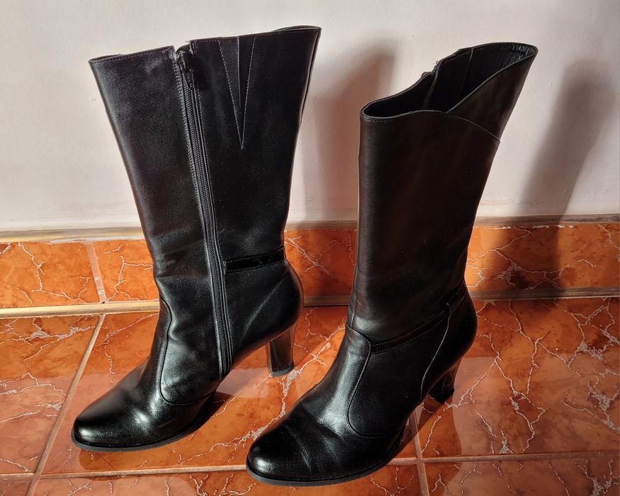 Cizme de dama negre piele naturala