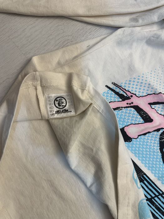 Bluza hellstar noua cu eticheta alb cu roz cu NFC