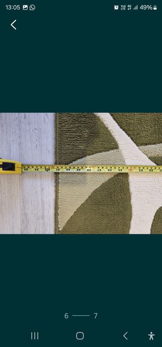 traversa covor verde crem 80/50 cm