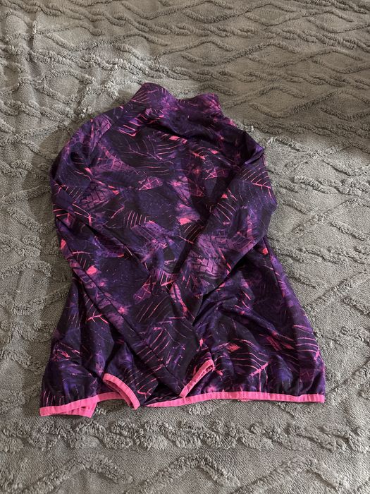 Лилав суичър с розова шарка simart