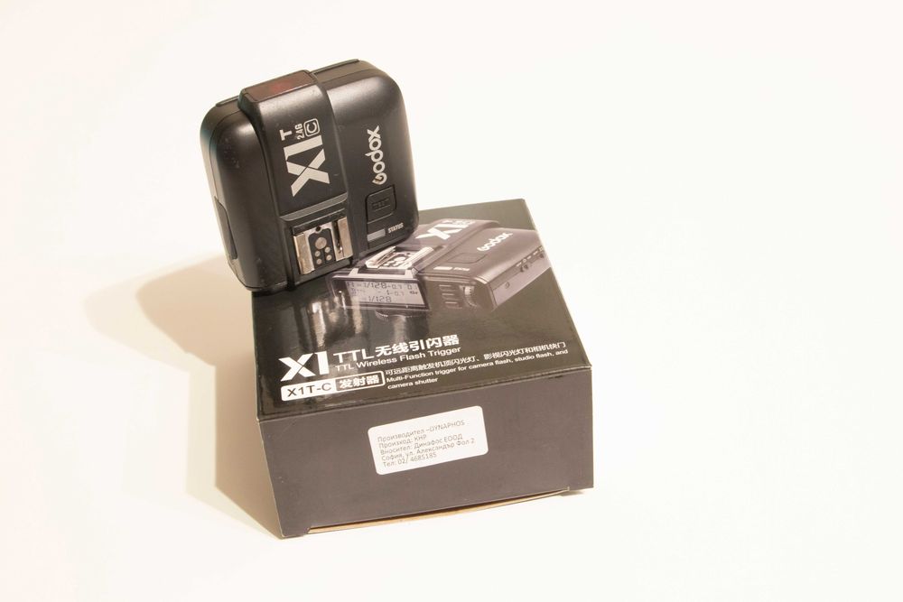 Светкавица Godox TT685 C +TTL Радиосинхронизатор Godox X1T-C  за Canon