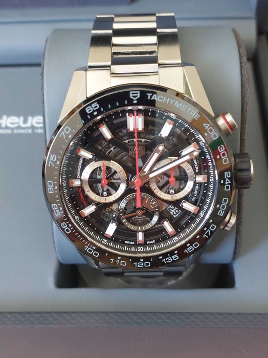 TAG Heuer Carrera 45mm Skeleton Chronograph Caliber 02