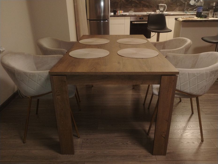 К-т правоъгълна кухненска маса с 4бр. столове