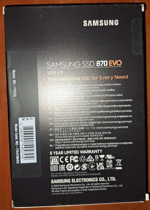 SSD Samsung 870 EVO 4 TB sigilat