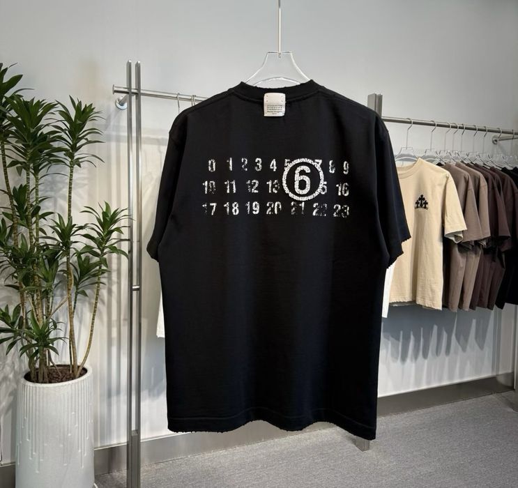 Tricou Maison Margiela Black  T-Shirt MM6 Negru [Verificare Colet]