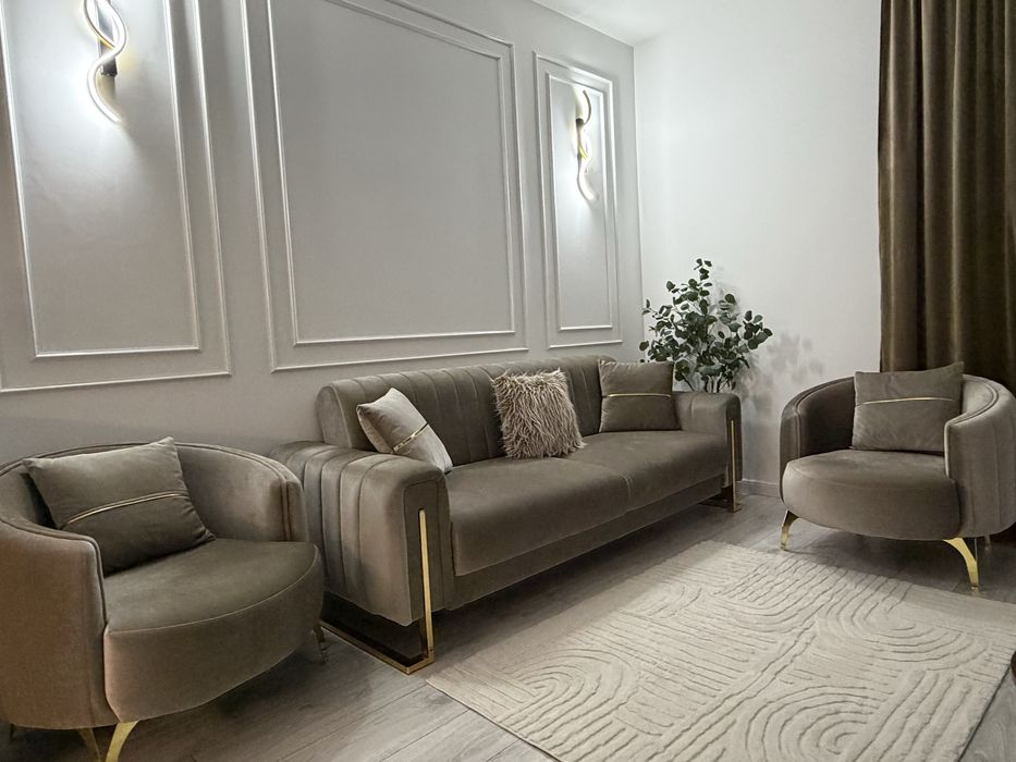 Canapea extensibila si 2 fotolii