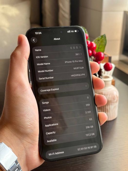 iPhone 15 Pro Max 256gb Синий