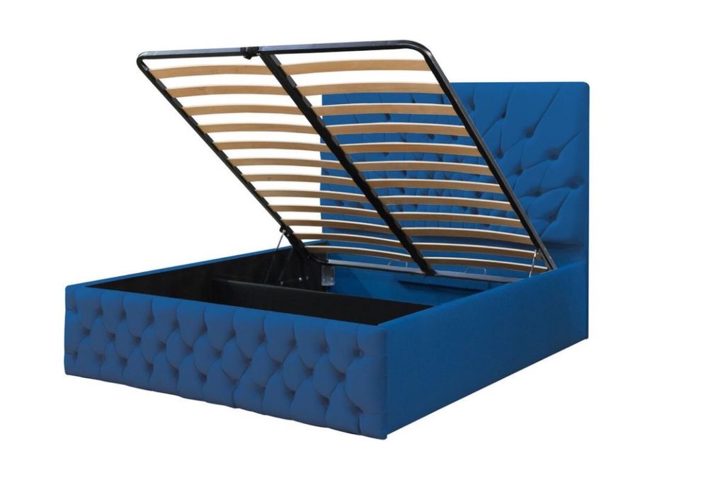 Pat dublu tapitat 180x200 + saltea inclusa