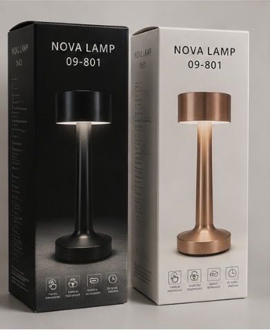Безжична LED настолна лампа NOVA – Touch, 3 цвята, димиране, USB-C