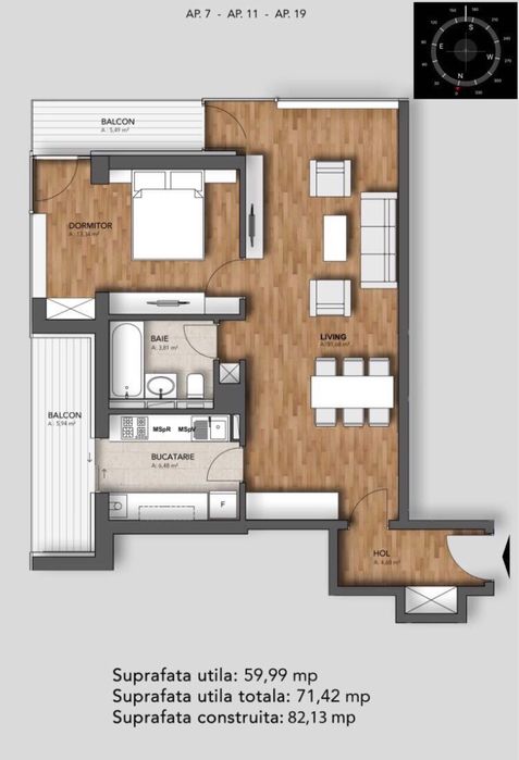 Apartament 2 camere Traian Popovici rond Alba Iulia