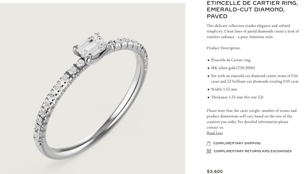 Inel cu diamante Cartier