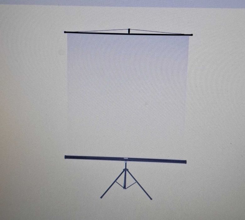 екран на стойка 180x180 sm hama. телескопична тръба, бял екран