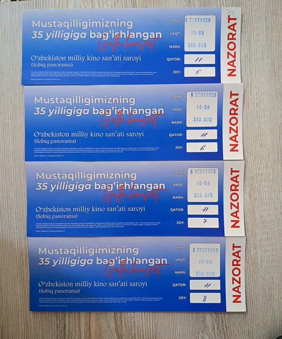 Gala konsert, mustaqillik bayrami, 35 yilllik