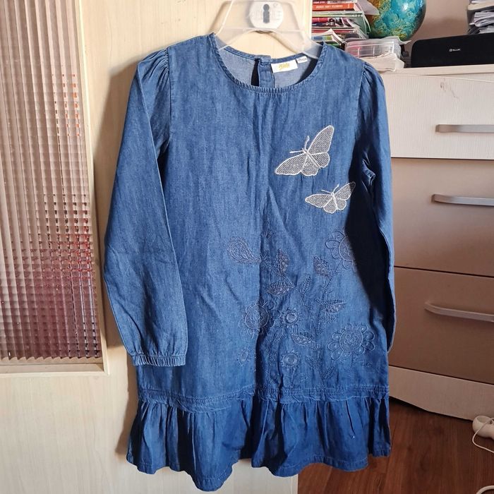 Lot rochite sarafane tunici marime 128 denim