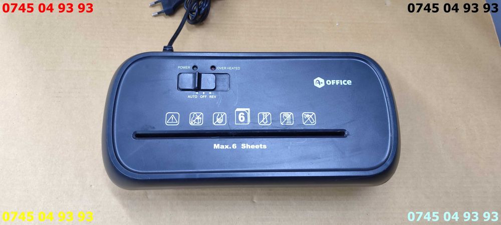 tocator distrugator hartie shreder model DD601B perfect functional