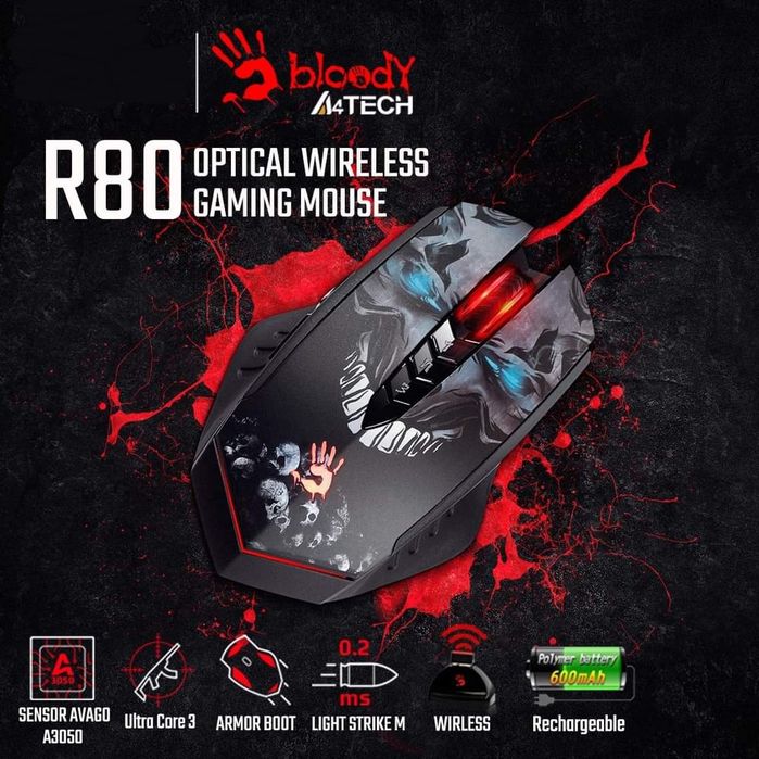 Bloody R80 Plus Wireless Беспроводная мышка/мышь