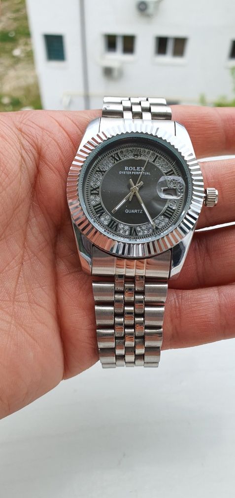 Ceas Rolex dama din otel inoxidabil cu pietre zirconiu Slatina