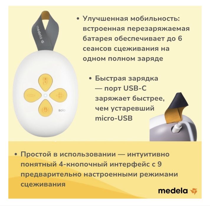 Молокоотсос Medela Solo
